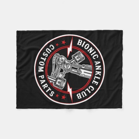 Bionic Ankle Replacement Recovery Bionic Ankle Sur Fleece Deken (Voorkant (Horizontaal))