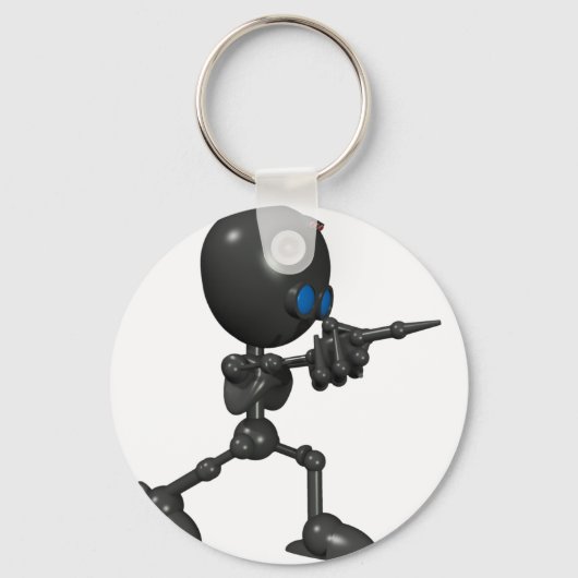 Bionic Boy 3D Robot - VingerPistolen - Origineel Sleutelhanger (Voorkant)