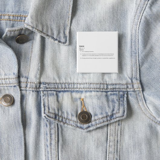 Bionic Definition in Black Vierkante Button 5,1 Cm (In situ)