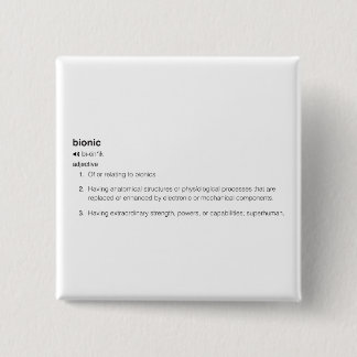 Bionic Definition in Black Vierkante Button 5,1 Cm