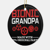 Bionic Grandpa Bionic Knee Replacement Hip Keramisch Ornament (Links)