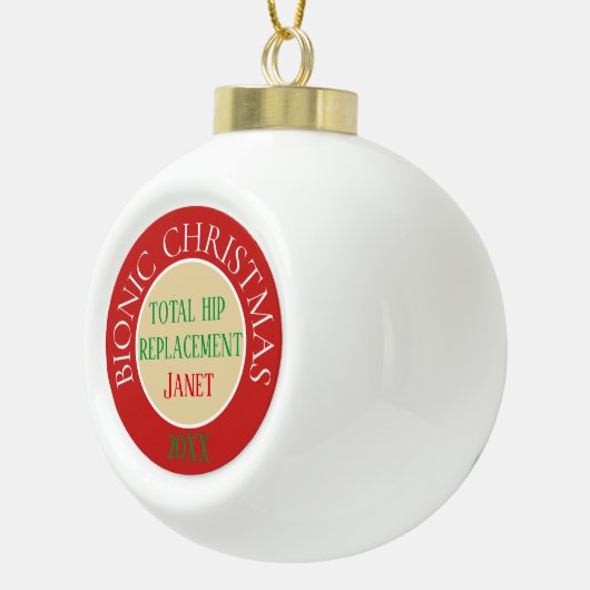 Bionic kerstsierversiering (heupvervanging) keramische bal ornament (Rechts)