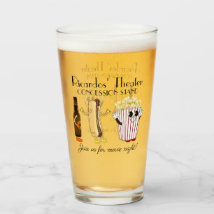Bioscoop Concessie Stalletje Hotdog Popcorn Pint Glas