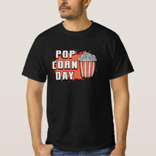 Bioscoop Film Popcorn Day Snack Pop Film Cadeau Id T-shirt