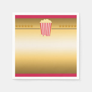 Bioscoop Film Popcorn Ticket Verjaardagsfeestje Servet