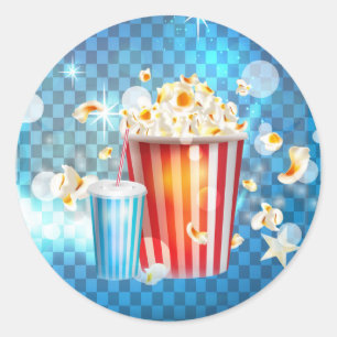 Bioscoop Films Filmavond Verjaardagsfeestje Favori Ronde Sticker