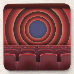 Bioscoop met vintage filmzaaltheater drankjes onderzetter