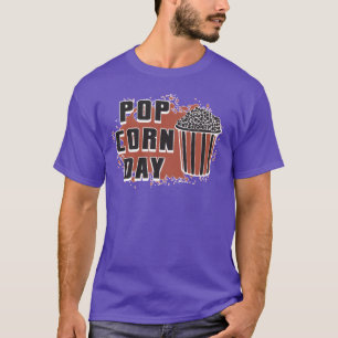 Bioscoop Popcorn Dag Cinema Film vintage T-shirt