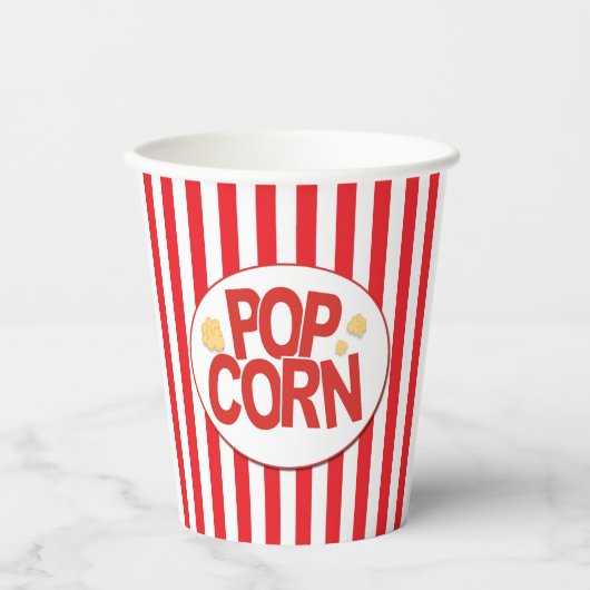 Bioscoop Popcorn Emmer Films Feest Papieren Bekers (Voorkant)