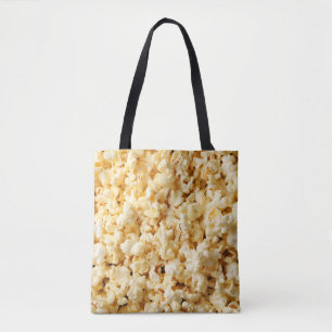 Bioscoop Popcorn volledige achtergrond. Draagtas