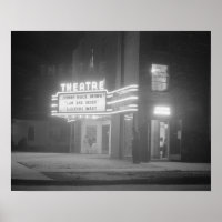 Bioscoop 's Nachts, 1941. Oude Foto