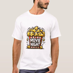 Bioscoopavond Plezierige Speelse Popcorn T-shirt