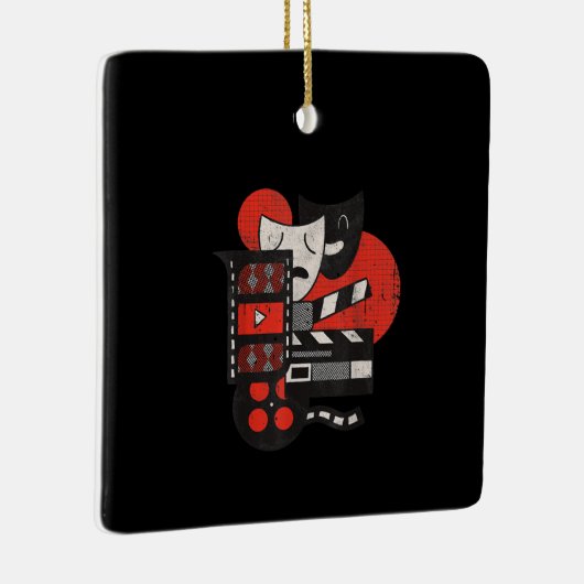 Bioscoopbioscoopspeler of Lover Gift Keramisch Ornament (Rechts)