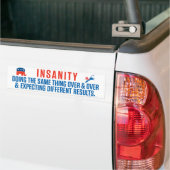 Bipartisan Insanity Bumpersticker (Op Truck)