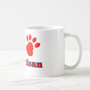 Bipawtisan Funny Dog Paws in Red Blue Politics Koffiemok