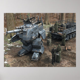 Bipedal Panzer bijvullen Poster