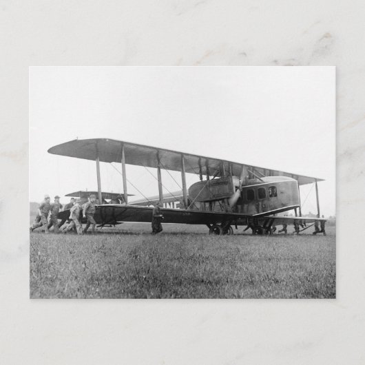 Biplane Airliner, 1919 Briefkaart (Voorkant)