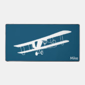 Biplane Avion Simple Aviation Bureau Personnalisé (Recto)