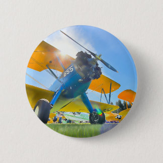 Biplane Sunshine Ronde Button 5,7 Cm