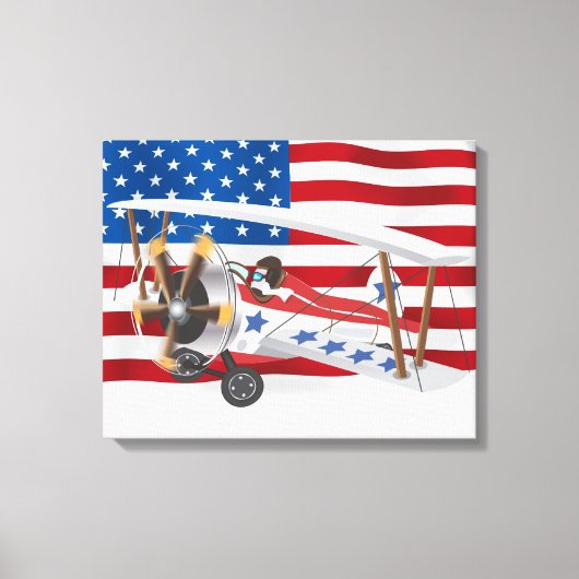 Biplanes USA Canvas Afdruk (Voorkant)