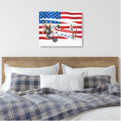 Biplanes USA Canvas Afdruk (Insitu (Slaapkamer))
