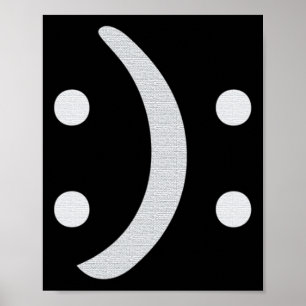 Bipolair bewustzijn Happy Sad Face Mental Health Poster