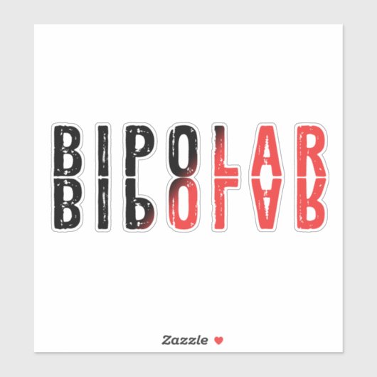 Bipolair tekstontwerp sticker (Vel)