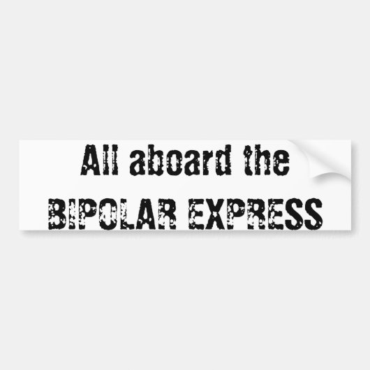 Bipolaire Express Bumpersticker (Voorkant)