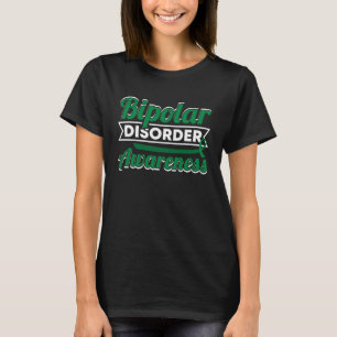 Bipolaire stoornis Bewustzijn met groen lint en T-shirt