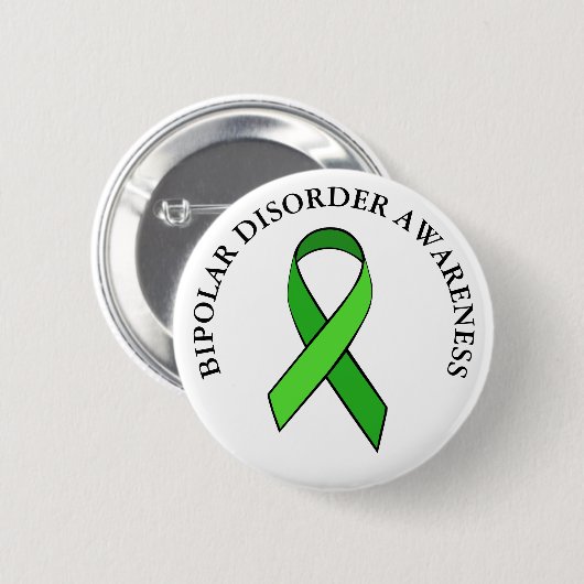 Bipolaire stoornis bewustzijnslint Button (Voorkant /achterkant)