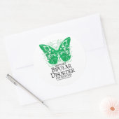 Bipolaire stoornis Butterfly Ronde Sticker (Envelop)
