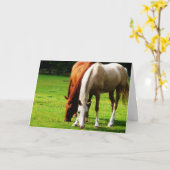 Biracial Horse Couple Kaart (Gele Bloem)