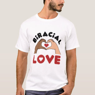 Biraciale liefde gemengd ras t-shirt