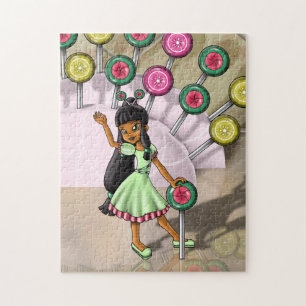 Biraciale meisjes en Lollipops Legpuzzel