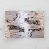Birch Bark Birthday Humorous Kaart (Binnen)