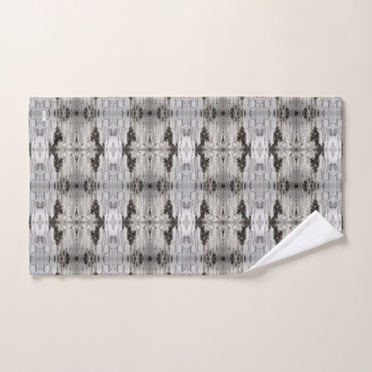 Birch Bark Black en White Bad Handdoek (Handdoek)