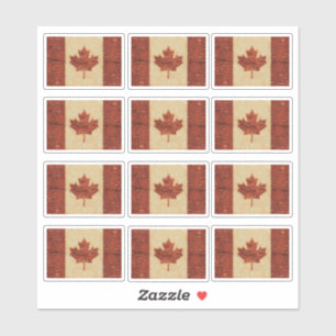 Birch Bark Canadian Flag Sticker