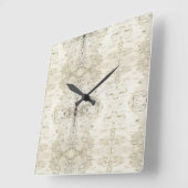 Birch Bark Clock Vierkante Klok (Hoek)