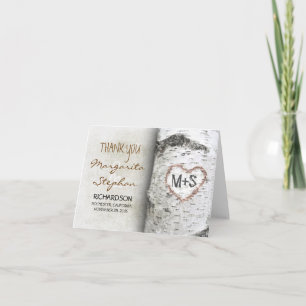 Birch Bark Heart - Mariage Rustique Arbre Merci