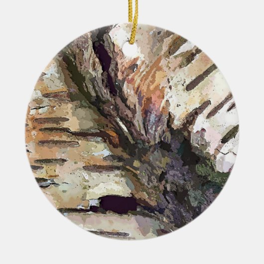 BIRCH BARK KERAMISCH ORNAMENT (Voorkant)