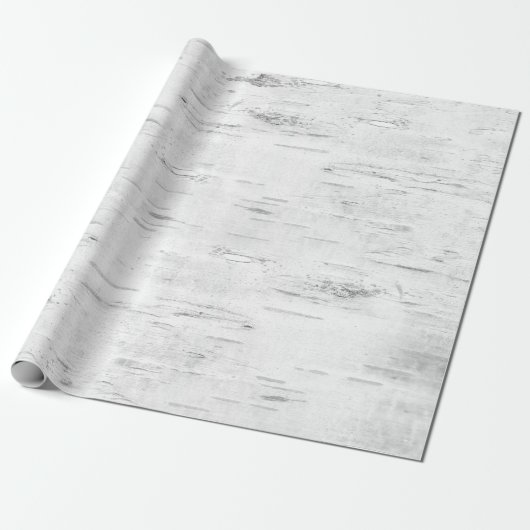 Birch Bark rustieke vakantie cadeau Cadeaupapier (Uitgerold)