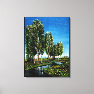 BIRCH BOMEN IN TUSCANY CANVAS AFDRUK