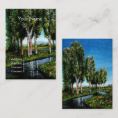 BIRCH BOMEN IN TUSCANY VISITEKAARTJE (Voorkant / Achterkant)