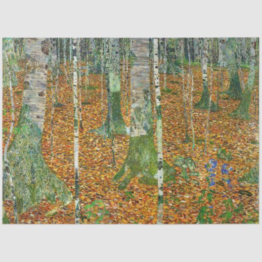 Birch Forest by Gustav Klimt Tissuepapier (Voorkant)