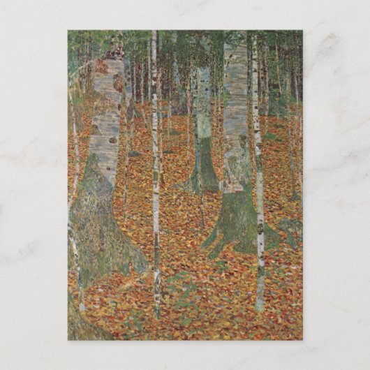 Birch Forest van Gustav Klimt, Art Nouveau Briefkaart (Voorkant)