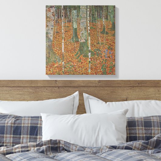Birch Forest van Gustav Klimt,  Art Nouveau Canvas Afdruk (Insitu (Slaapkamer))