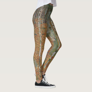 Birch Forest van Gustav Klimt,  Art Nouveau Leggings