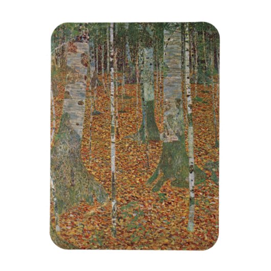 Birch Forest van Gustav Klimt, Art Nouveau Magneet (Verticaal)