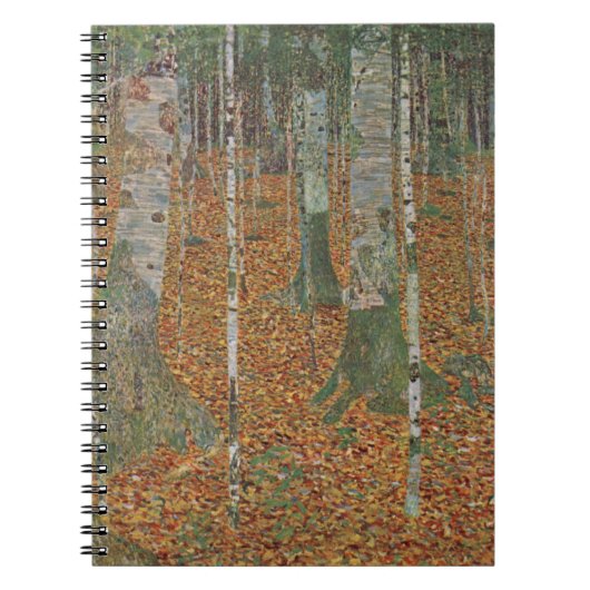 Birch Forest van Gustav Klimt,  Art Nouveau Notitieboek (Voorkant)