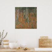 Birch Forest van Gustav Klimt, Art Nouveau Poster (Keuken)